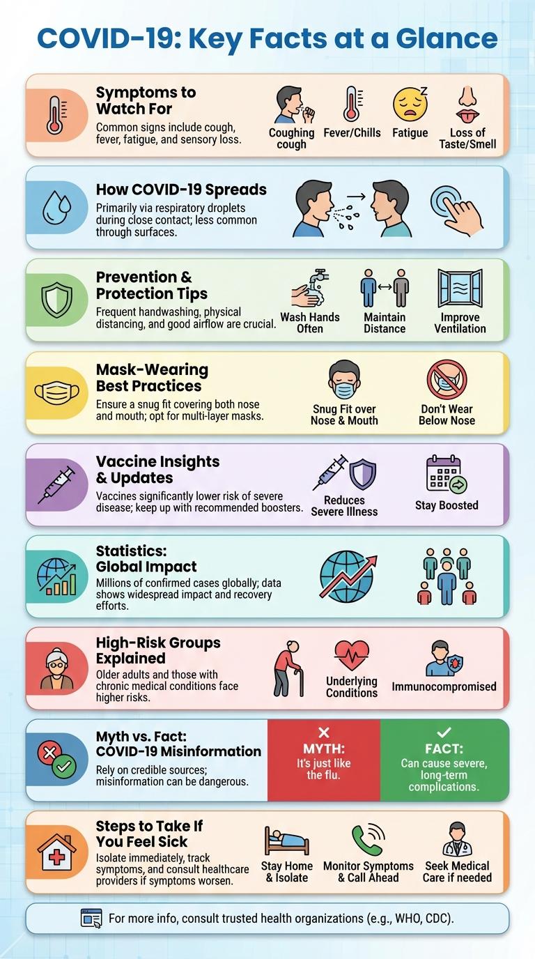 Infographic About COVID-19: Key Facts and Prevention Tips