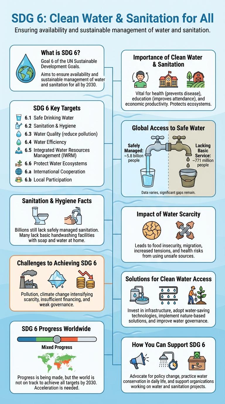 Infographic About SDG 6: Clean Water and Sanitation