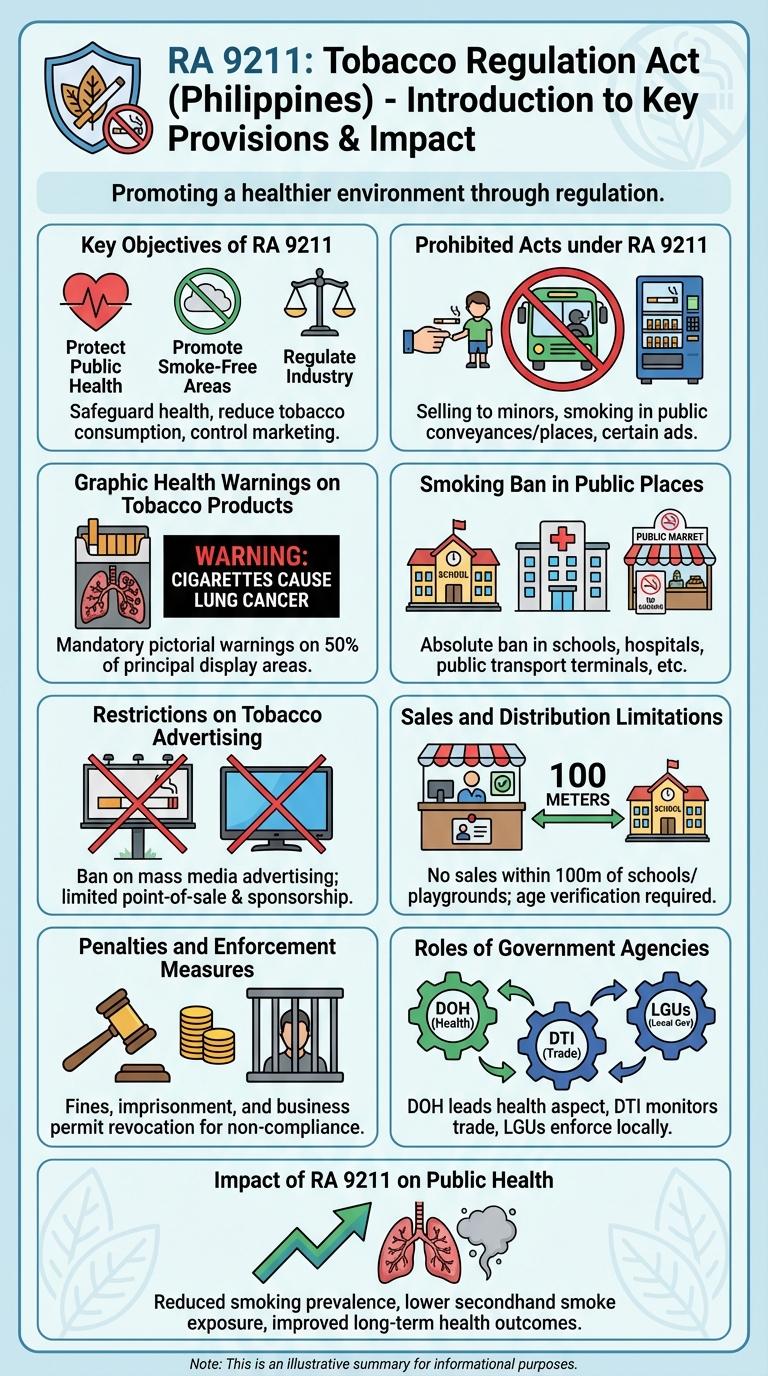 Infographic About RA 9211: The Tobacco Regulation Act of 2003