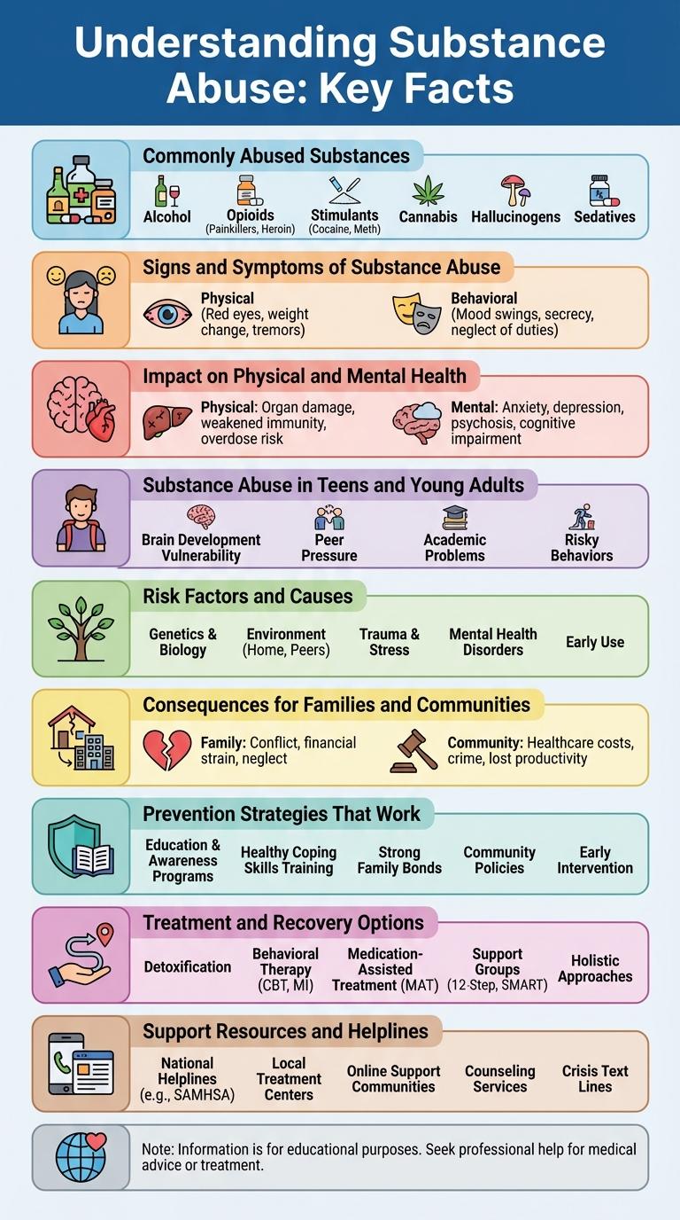 Infographic on Substance Abuse: Key Facts and Statistics