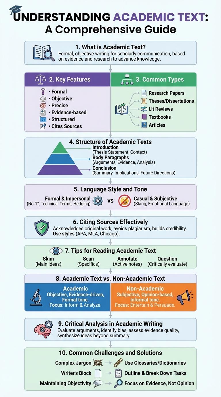 Infographic About Academic Texts