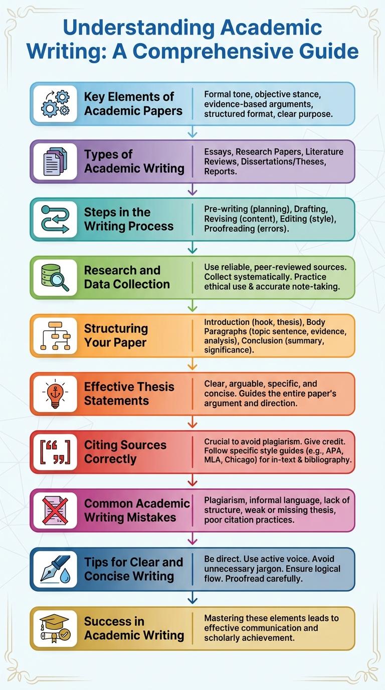 Infographic on Academic Writing: Key Elements and Tips