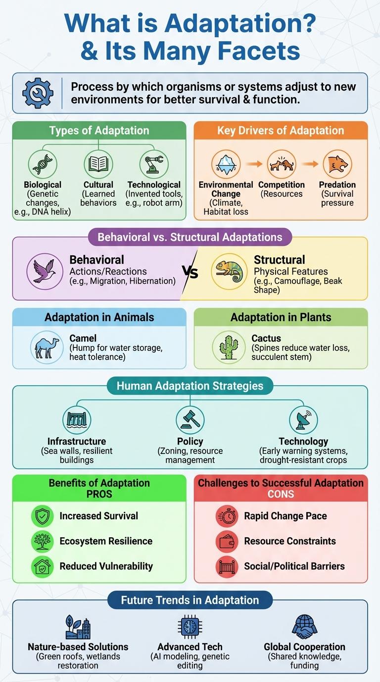 Infographic About Adaptation: Understanding How Organisms Adjust to Their Environment
