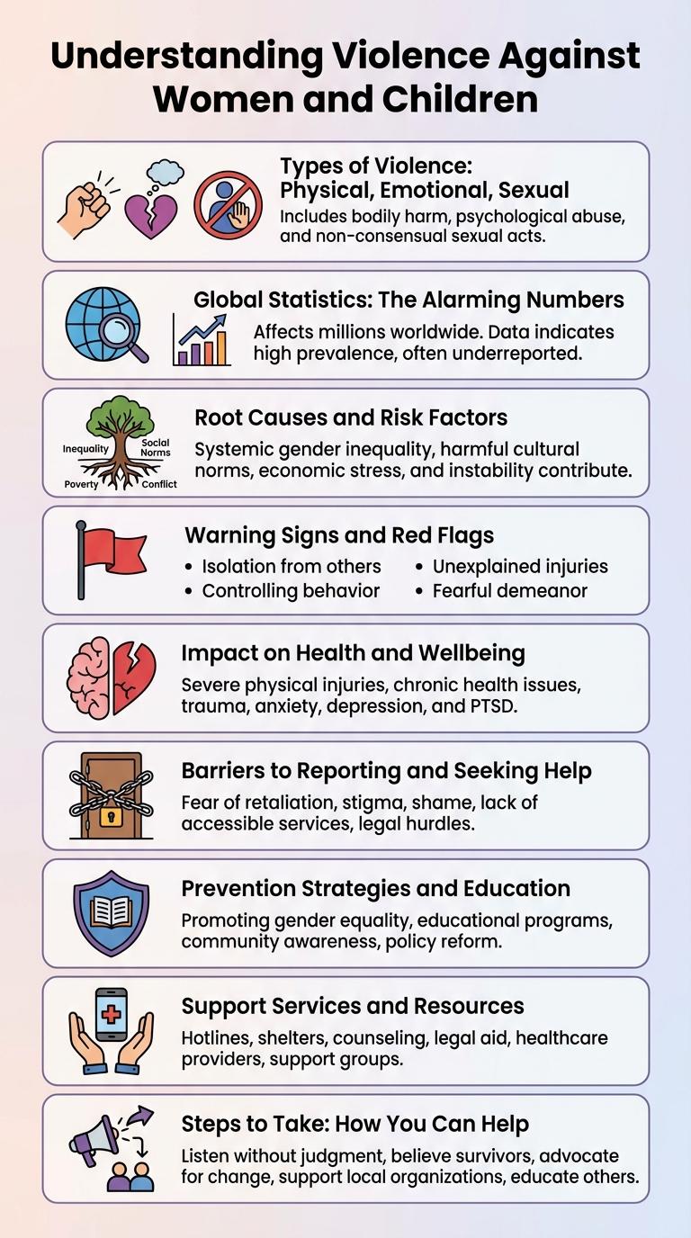 Infographic on Violence Against Women and Children