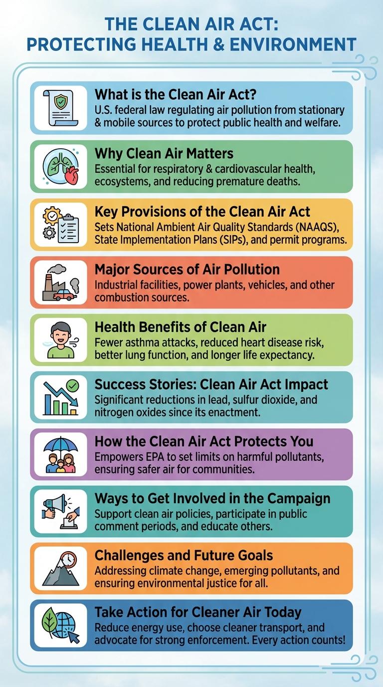 Infographic on the Clean Air Act Campaign