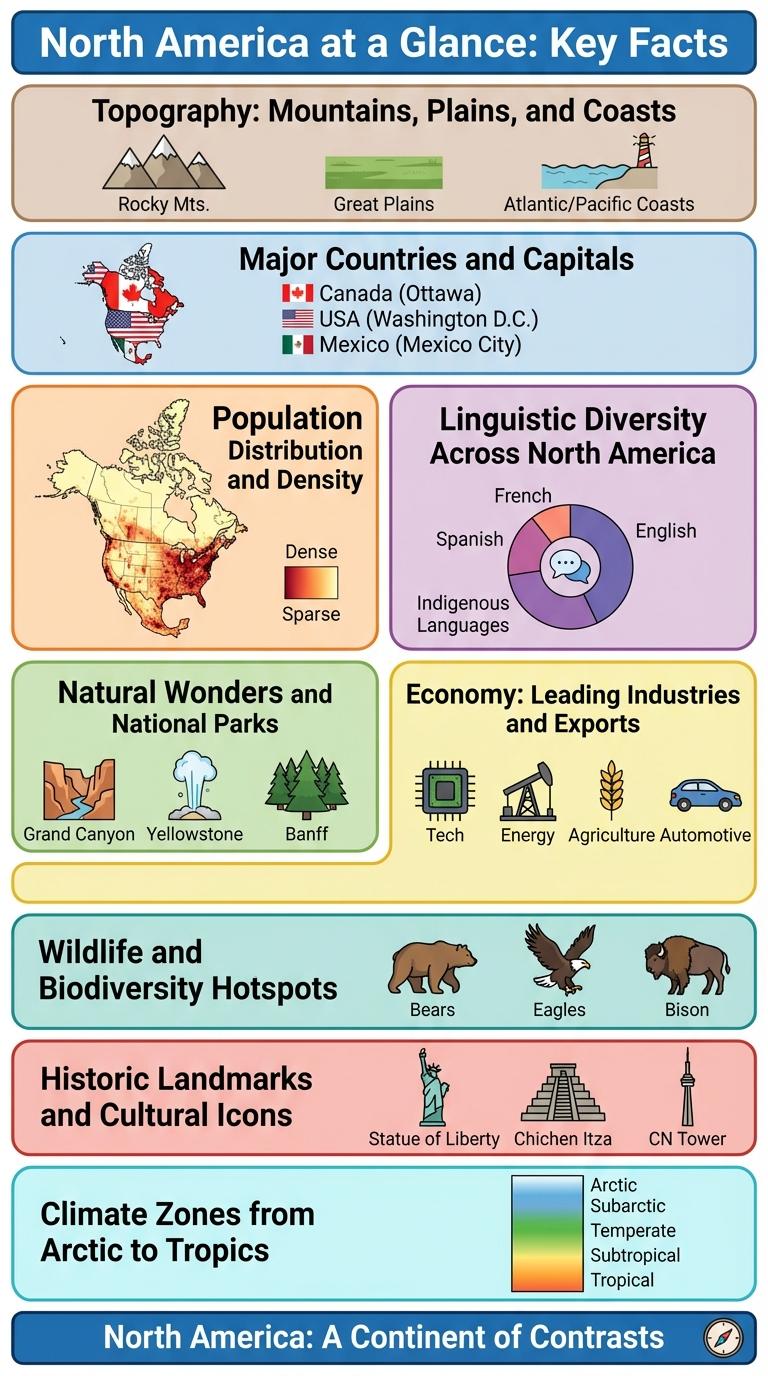 Infographic About North America: Key Facts and Insights