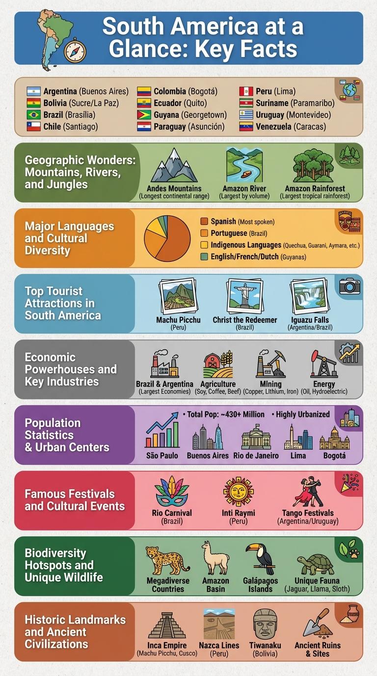 Infographic About South America: Key Facts and Highlights
