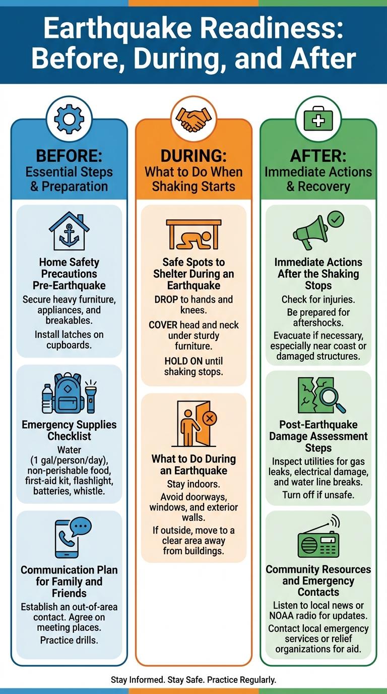 Infographic: What to Do Before, During, and After an Earthquake