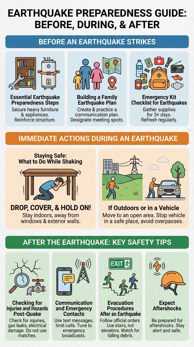 Infographic: What to Do Before, During, and After an Earthquake