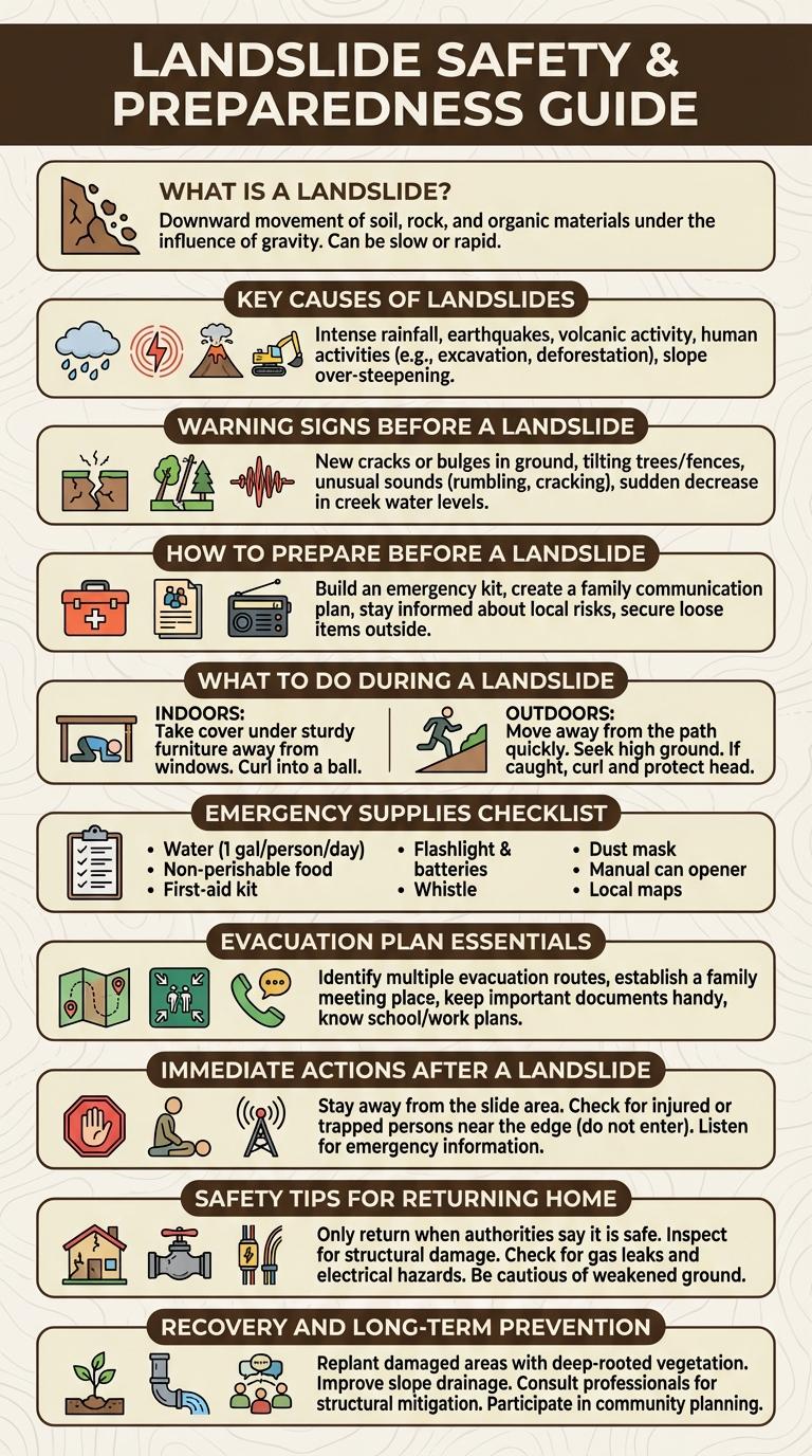 Landslide Safety Infographic: What to Do Before, During, and After