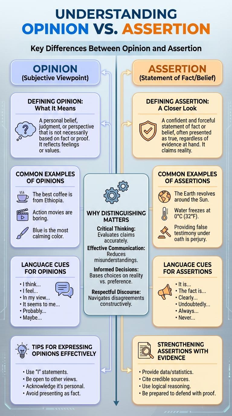 Infographic: Understanding the Difference Between Opinion and Assertion