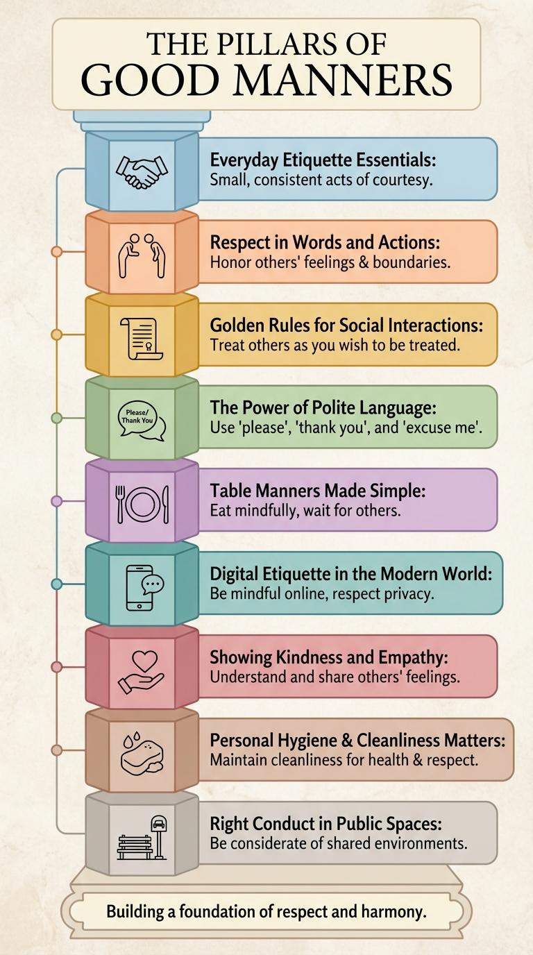 Infographic: Essential Good Manners and Right Conduct for Everyday Life