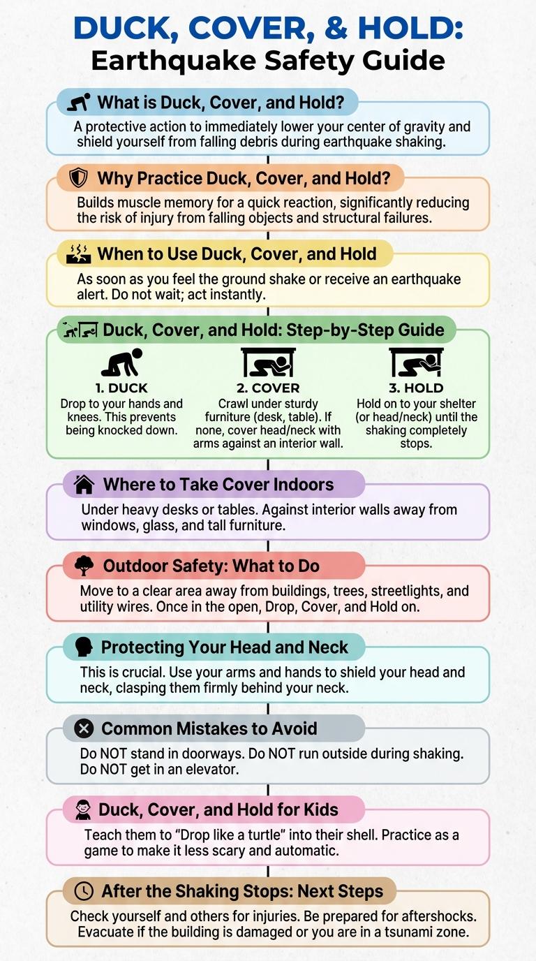 Infographic About Duck, Cover, and Hold