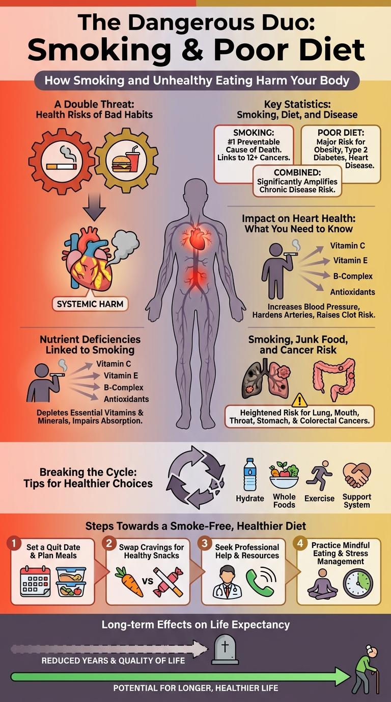 Infographic: The Impact of Smoking and Poor Dietary Habits on Health