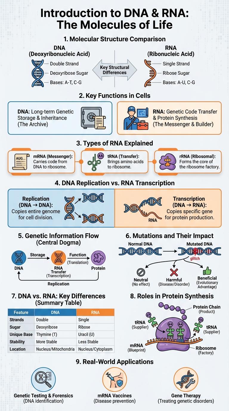 Infographic: Key Differences Between DNA and RNA