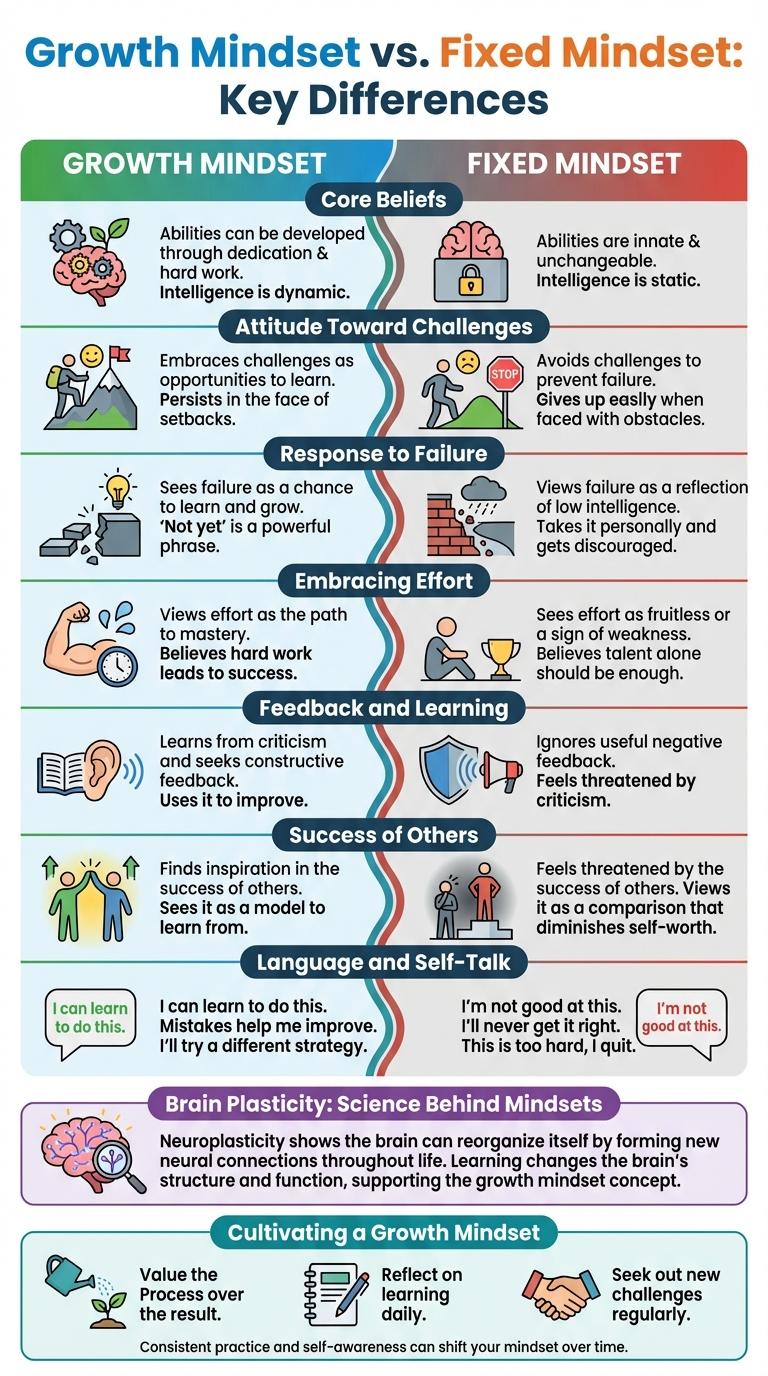 Infographic: Understanding the Differences Between Growth Mindset and Fixed Mindset