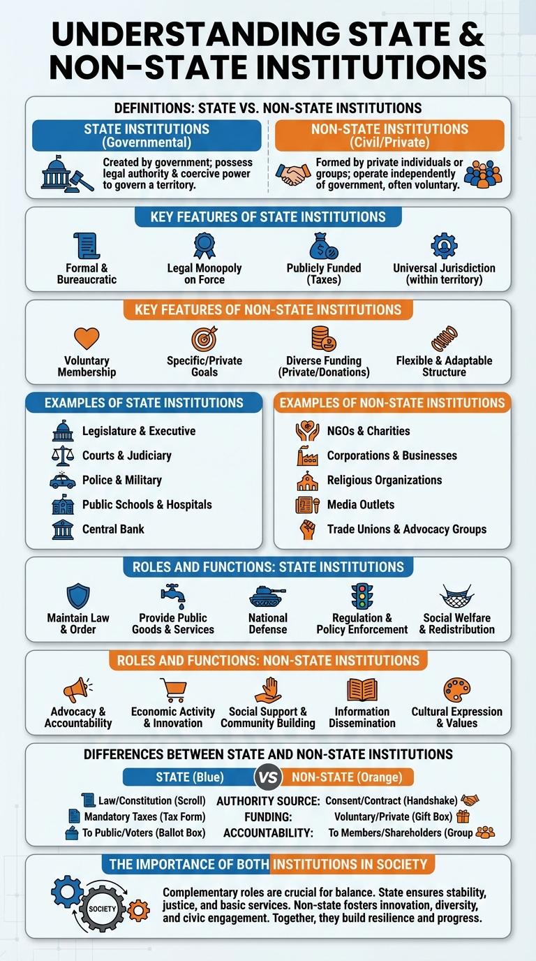 Infographic: Understanding State and Non-State Institutions