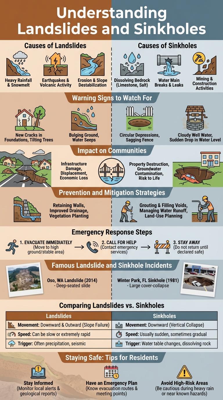 Infographic: Understanding Landslides and Sinkholes