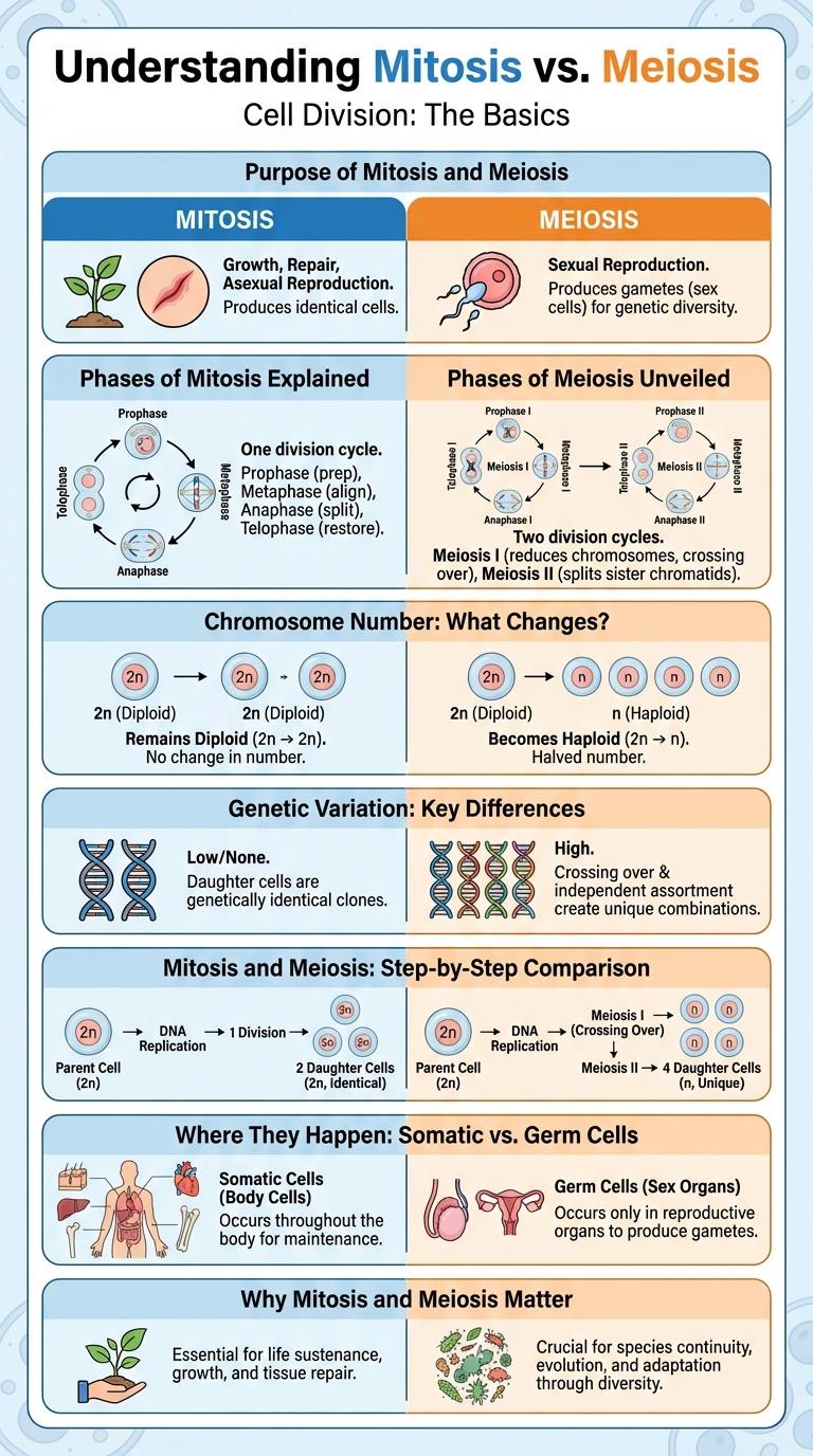 Infographic: Key Differences Between Mitosis and Meiosis