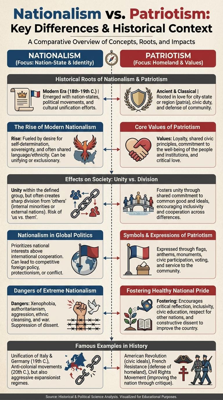Infographic: Understanding the Differences Between Nationalism and Patriotism