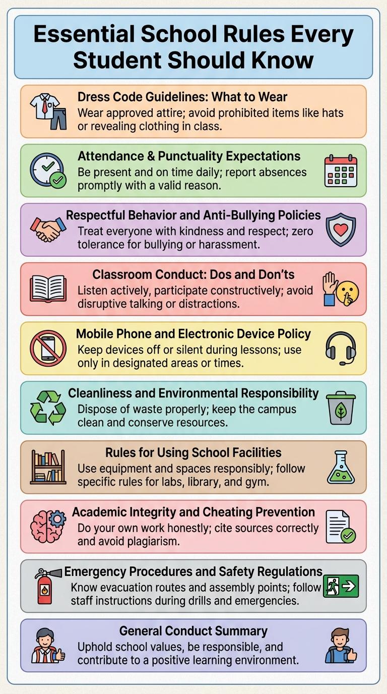 Infographic: Essential Rules and Regulations in School
