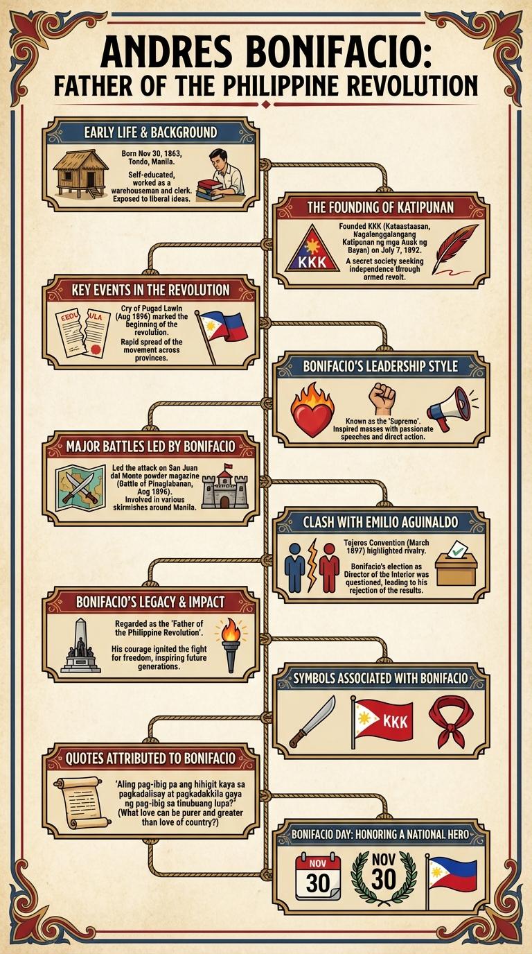Andres Bonifacio: An Infographic Guide to the Life of a Filipino Revolutionary