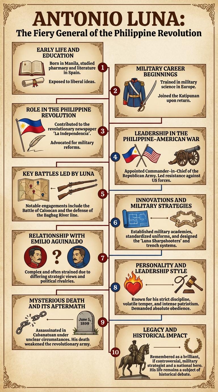Infographic About Antonio Luna: Key Facts and Achievements