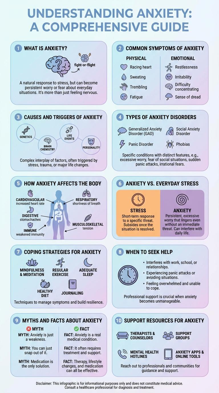 An Informative Infographic About Anxiety: Key Facts and Coping Strategies