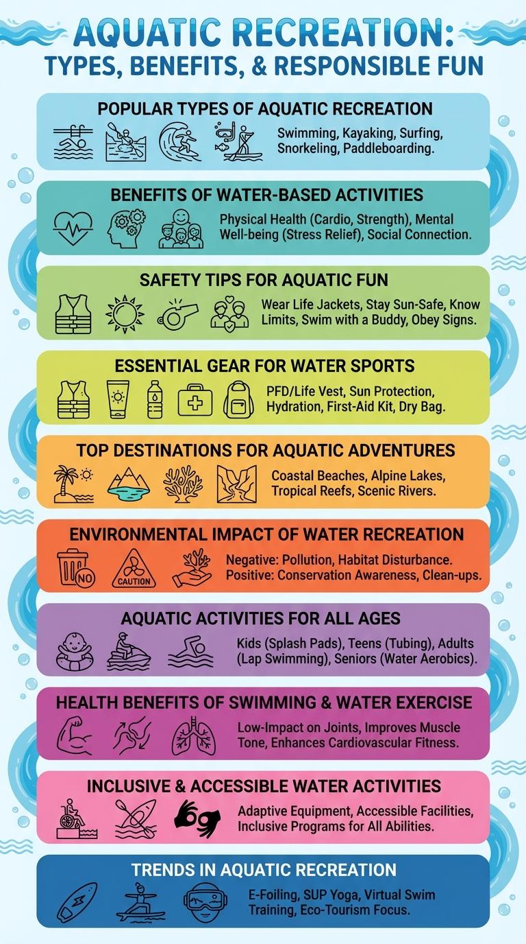 Infographic on Aquatic Recreational Activities