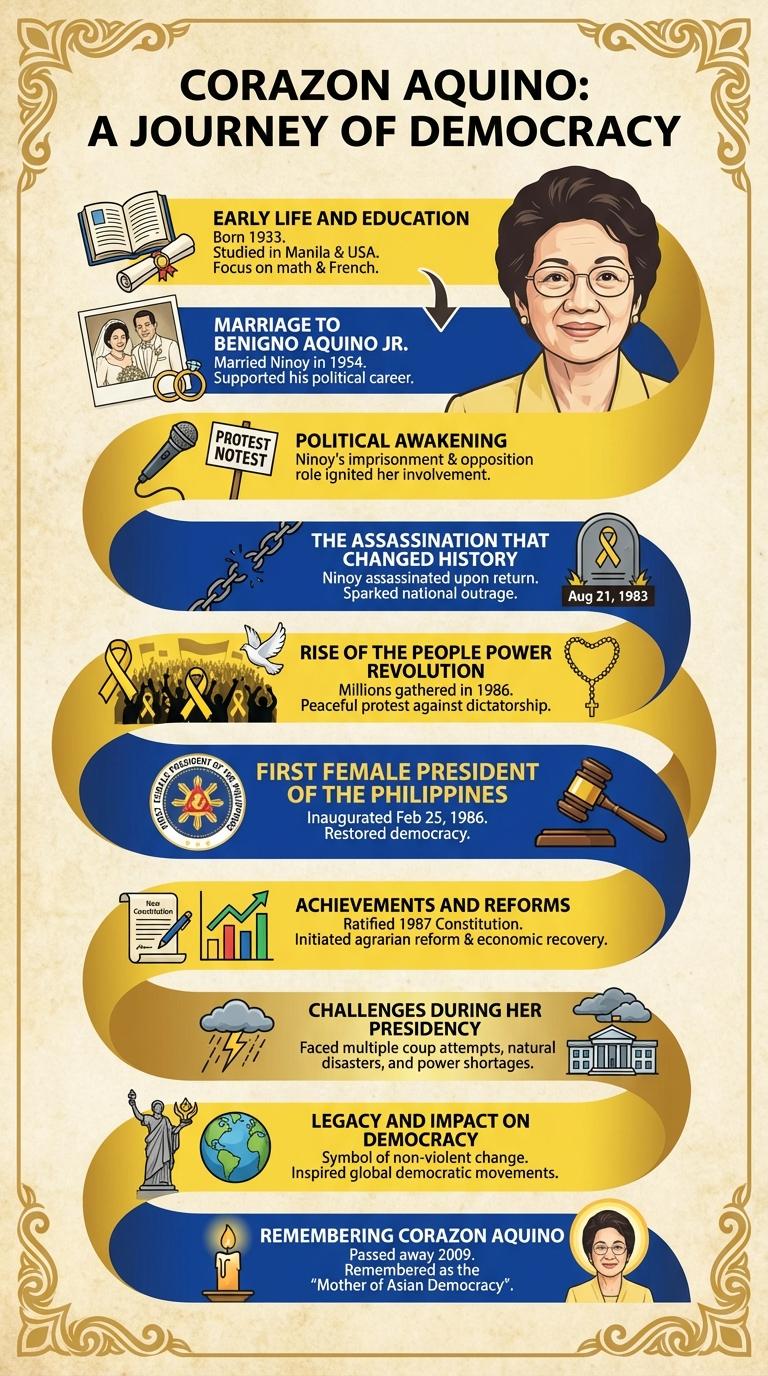 Infographic About Corazon Aquino