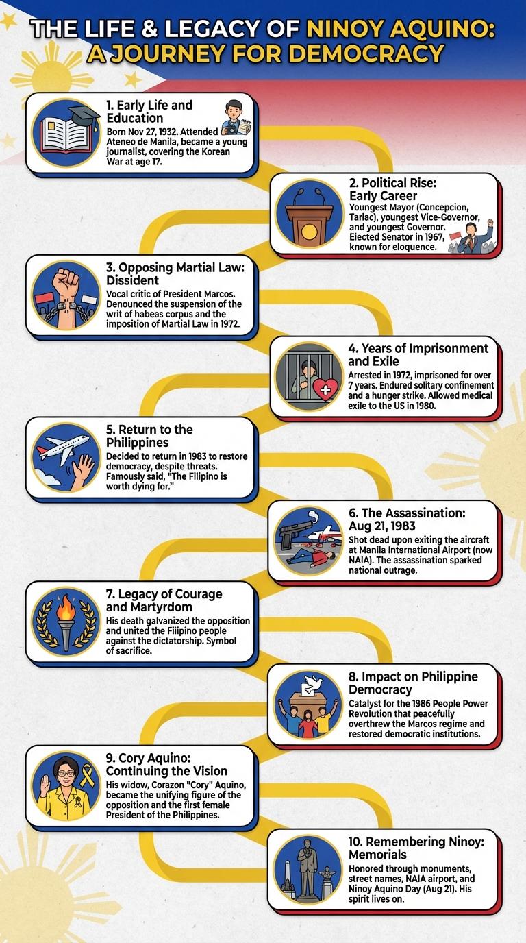 Infographic About Ninoy Aquino: Key Facts and Legacy