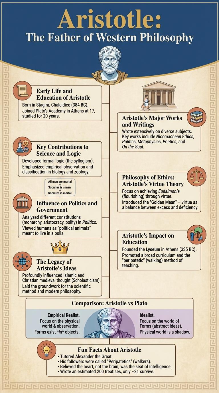 Aristotle: An Infographic Overview of His Life and Philosophy