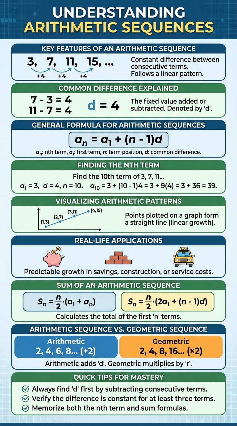 Infographic: Understanding Arithmetic Sequences