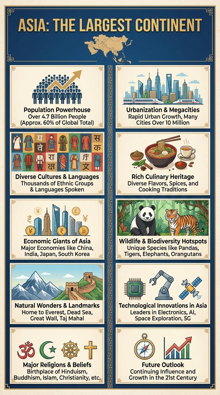Infographic About Asia: Key Facts and Figures