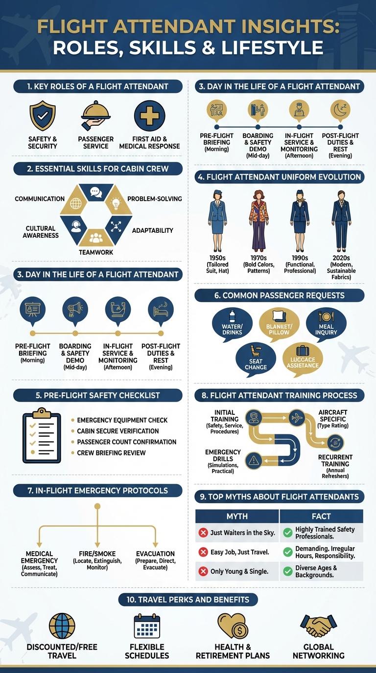 Comprehensive Infographic About Flight Attendants