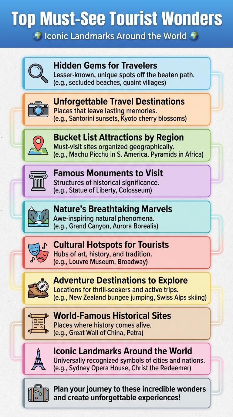 Infographic Highlighting Top Tourist Attractions
