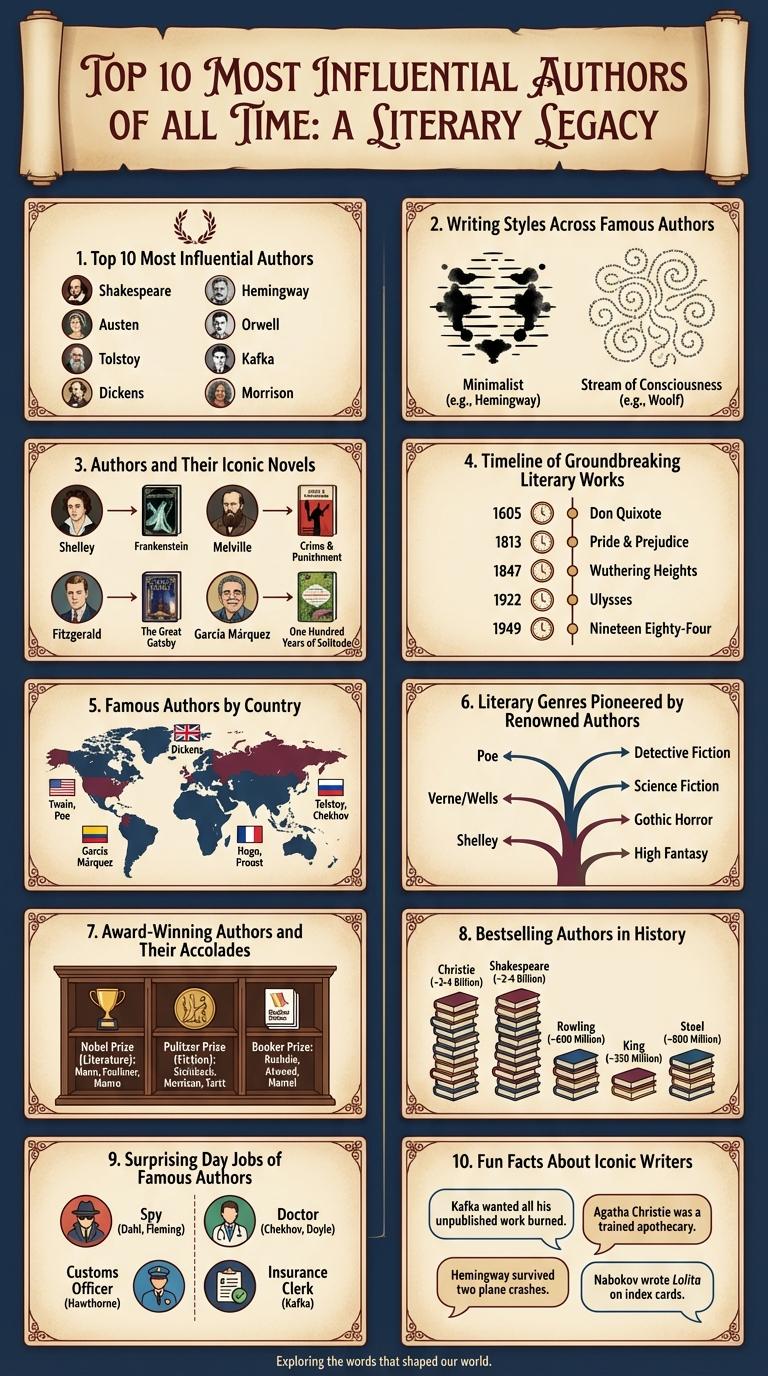 Infographic About Famous Authors