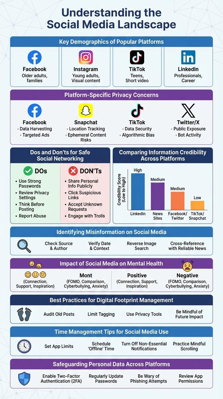 Infographic on Awareness of Using Different Social Media Platforms