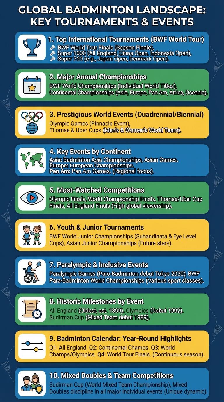 Infographic on Badminton Events
