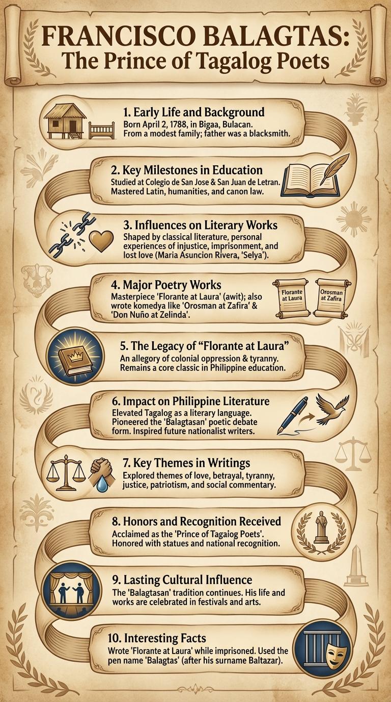 Infographic About Francisco Balagtas