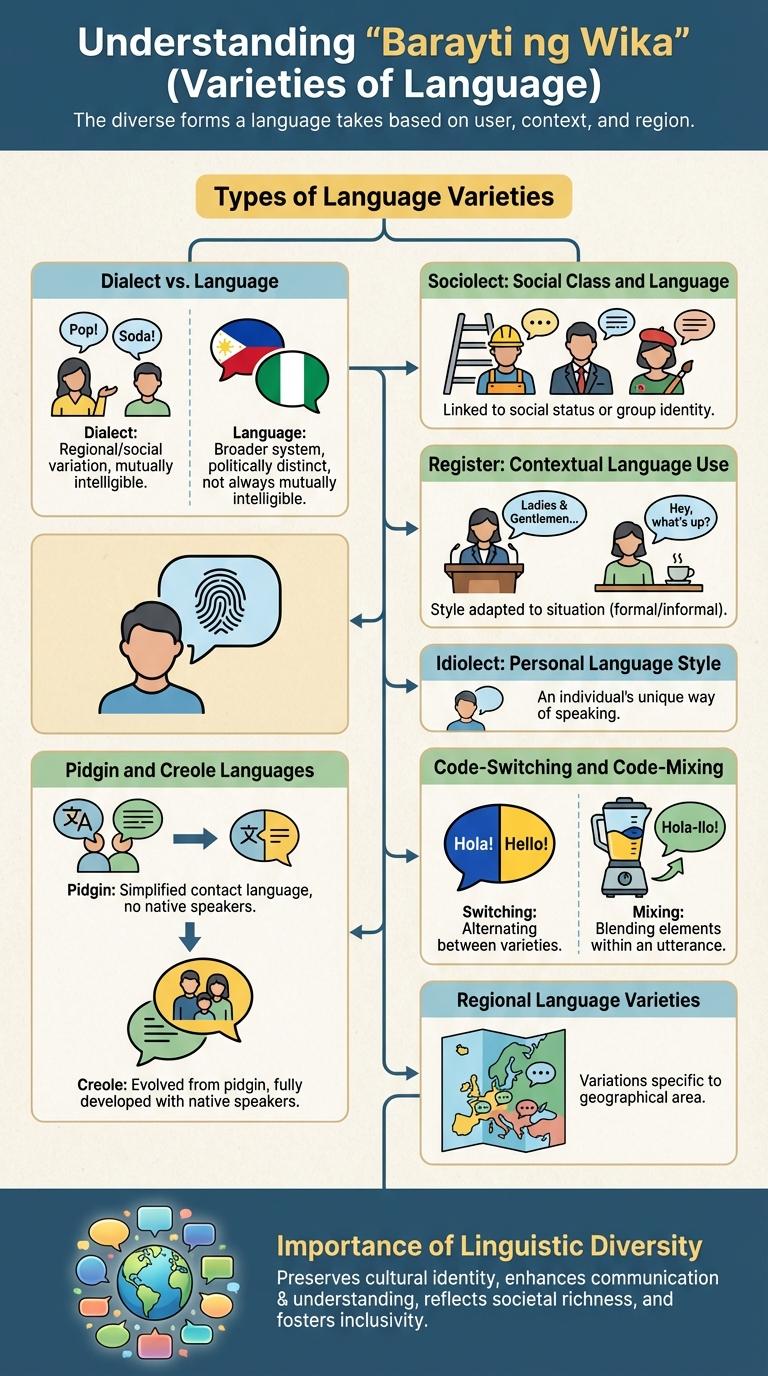 Infographic on the Variety of Languages