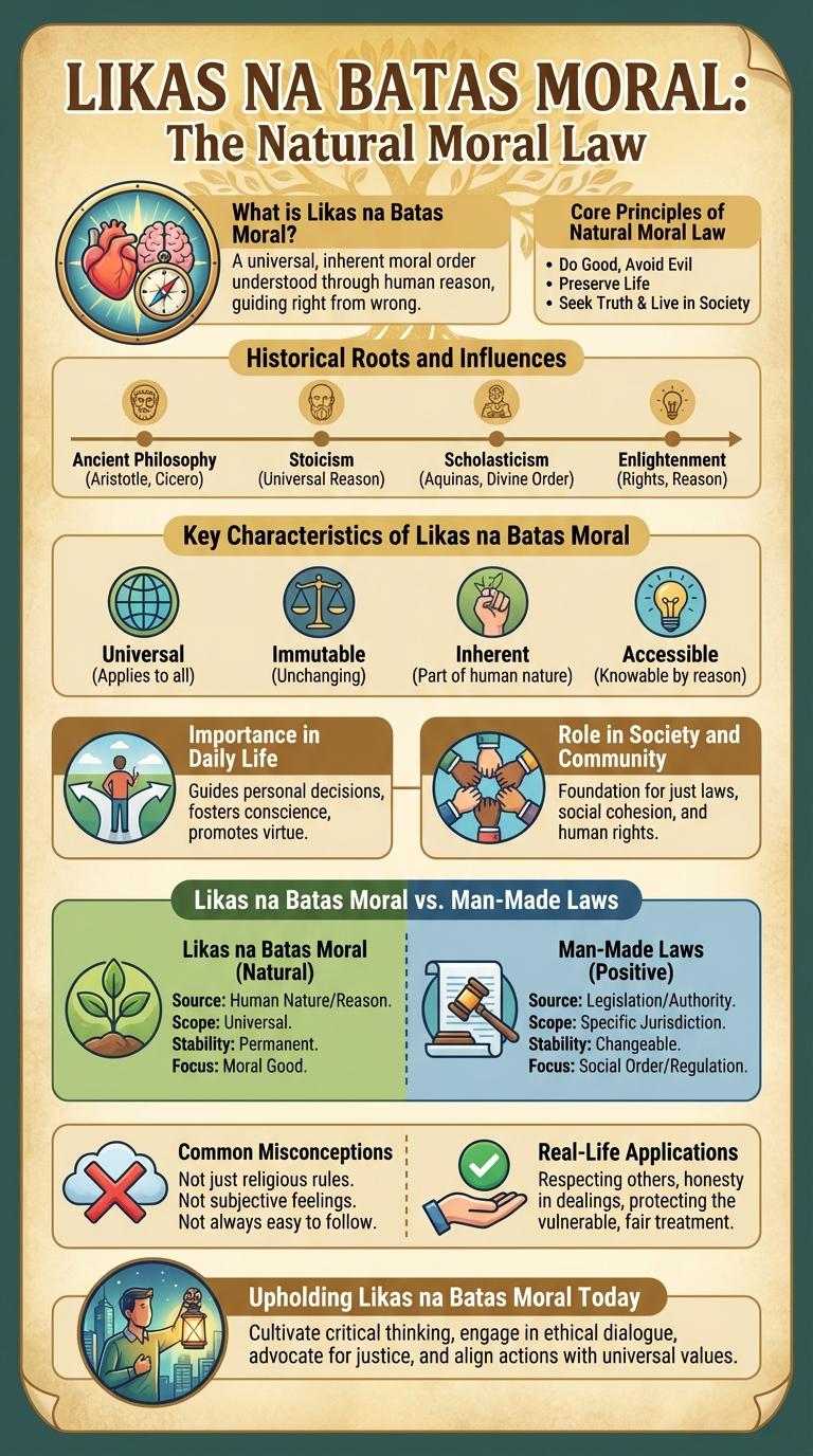 Infographic About Natural Moral Law (Likas na Batas Moral)