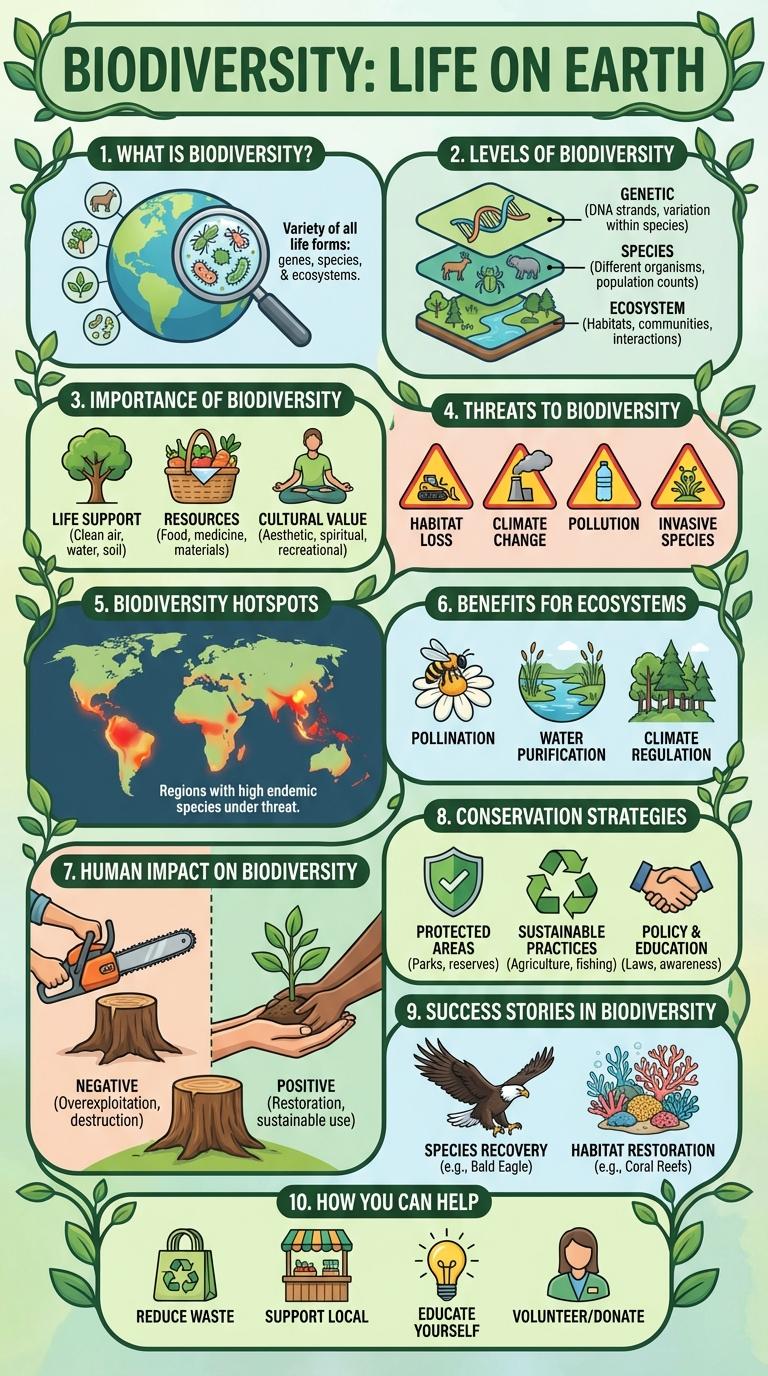 Infographic on Biodiversity: Understanding Our Planet's Richness