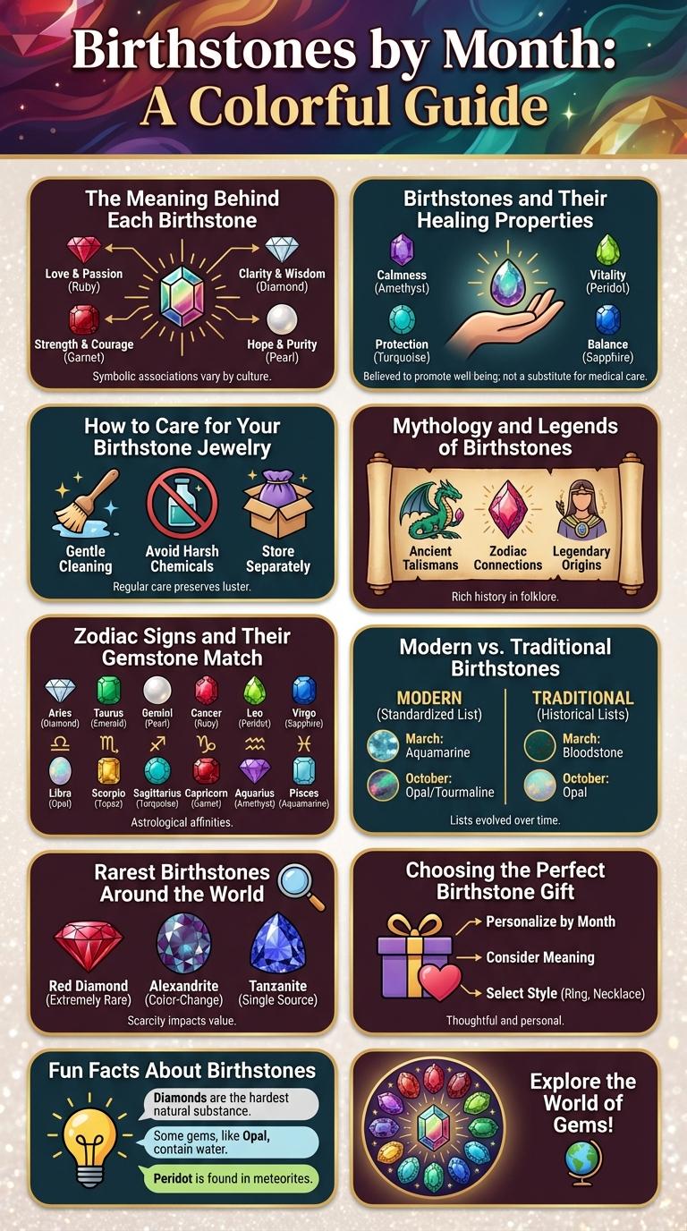 Infographic About Birthstones