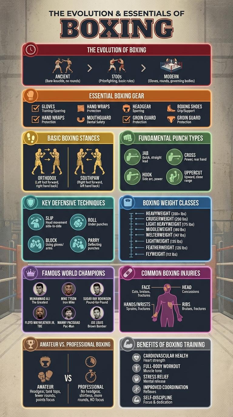 Infographic About Boxing: Key Facts and History