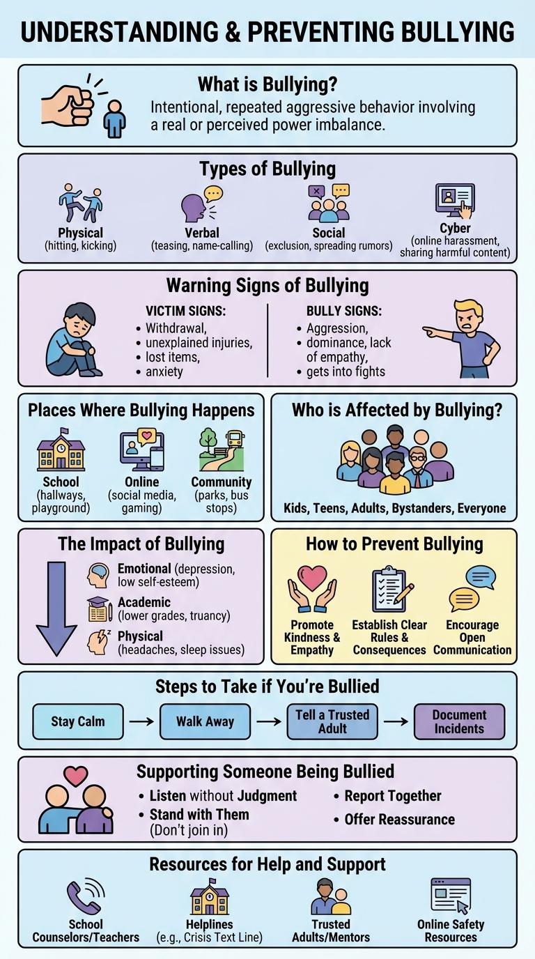 Infographic Image Depicting Bullying