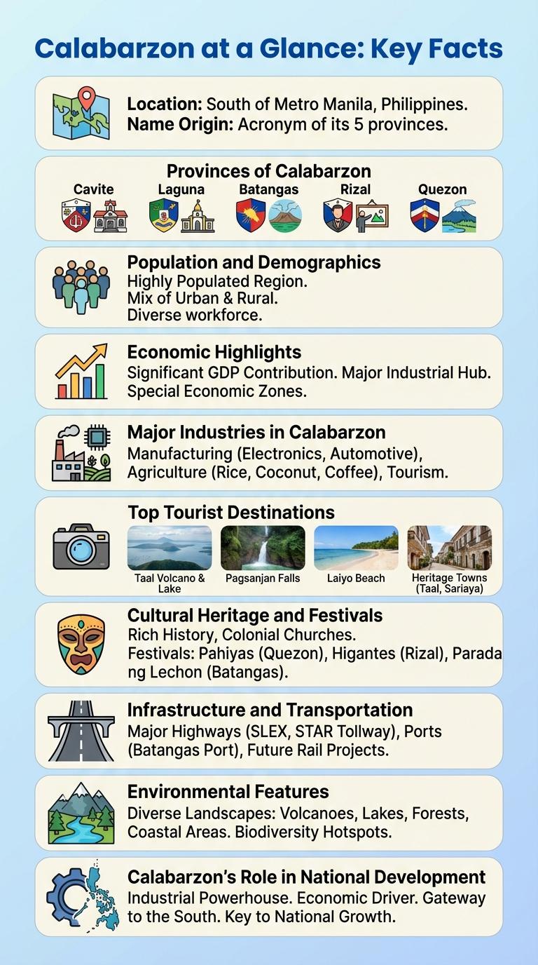 Infographic About CALABARZON: Key Facts and Highlights