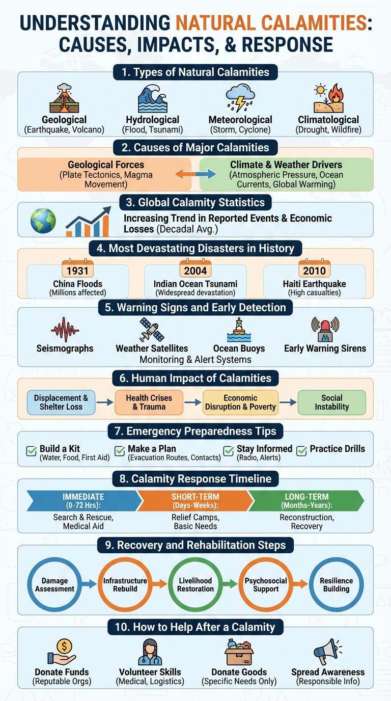 Infographic About Calamities: Types, Effects, and Safety Tips