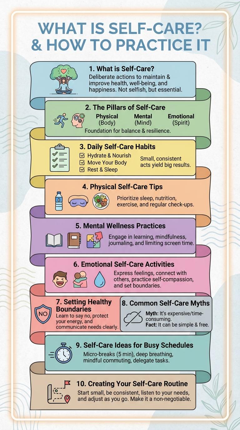 Infographic: Essential Self-Care Tips for a Healthier You