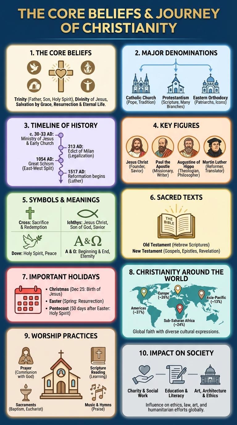 Infographic: Key Facts and Beliefs About Christianity